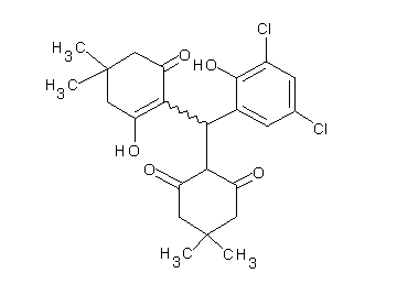 2-[(3,5-dichloro-2-hydroxyphenyl)(2-hydroxy-4,4-dimethyl-6-oxo-1-cyclohexen-1-yl)methyl]-5,5-dimethyl-1,3-cyclohexanedione