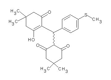 2-{(2-hydroxy-4,4-dimethyl-6-oxo-1-cyclohexen-1-yl)[4-(methylsulfanyl)phenyl]methyl}-5,5-dimethyl-1,3-cyclohexanedione