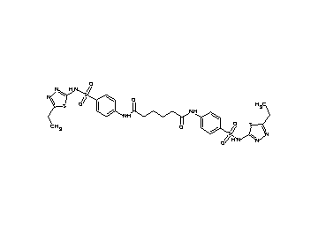 N,N'-bis(4-{[(5-ethyl-1,3,4-thiadiazol-2-yl)amino]sulfonyl}phenyl)hexanediamide