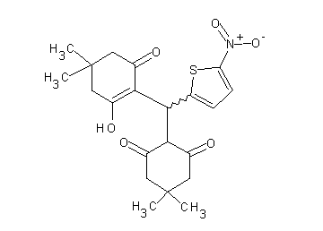 2-[(2-hydroxy-4,4-dimethyl-6-oxo-1-cyclohexen-1-yl)(5-nitro-2-thienyl)methyl]-5,5-dimethyl-1,3-cyclohexanedione