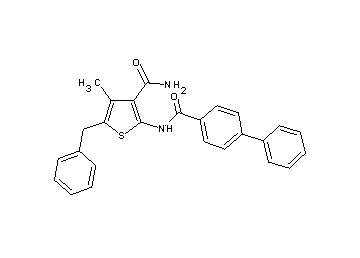 5-benzyl-2-[(4-biphenylylcarbonyl)amino]-4-methyl-3-thiophenecarboxamide