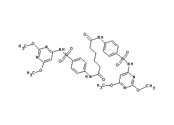 N,N'-bis(4-{[(2,6-dimethoxy-4-pyrimidinyl)amino]sulfonyl}phenyl)hexanediamide