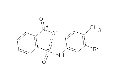 N-(3-bromo-4-methylphenyl)-2-nitrobenzenesulfonamide - Click Image to Close