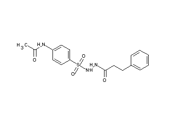 N-(4-{[2-(3-phenylpropanoyl)hydrazino]sulfonyl}phenyl)acetamide