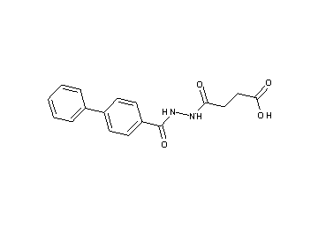 4-[2-(4-biphenylylcarbonyl)hydrazino]-4-oxobutanoic acid