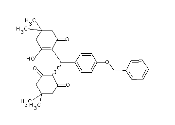 2-[[4-(benzyloxy)phenyl](2-hydroxy-4,4-dimethyl-6-oxo-1-cyclohexen-1-yl)methyl]-5,5-dimethyl-1,3-cyclohexanedione