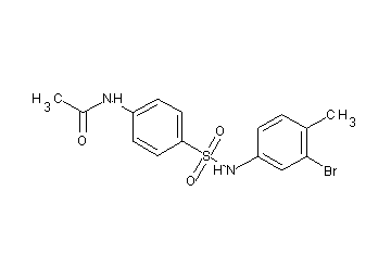 N-(4-{[(3-bromo-4-methylphenyl)amino]sulfonyl}phenyl)acetamide
