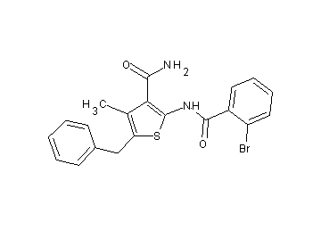 5-benzyl-2-[(2-bromobenzoyl)amino]-4-methyl-3-thiophenecarboxamide - Click Image to Close