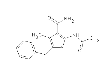 2-(acetylamino)-5-benzyl-4-methyl-3-thiophenecarboxamide