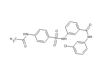 3-({[4-(acetylamino)phenyl]sulfonyl}amino)-N-(3-chlorophenyl)benzamide