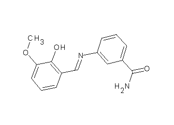 3-[(2-hydroxy-3-methoxybenzylidene)amino]benzamide