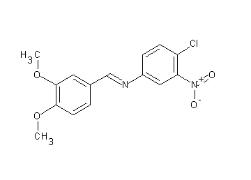 (4-chloro-3-nitrophenyl)(3,4-dimethoxybenzylidene)amine (4-chloro-3-nitrophenyl)(3,4-dimethoxybenzylidene)amine