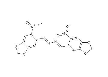 bis[(6-nitro-1,3-benzodioxol-5-yl)methylene]hydrazine
