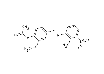 2-methoxy-4-{[(2-methyl-3-nitrophenyl)imino]methyl}phenyl acetate