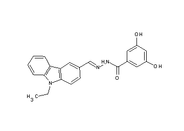 N'-[(9-ethyl-9H-carbazol-3-yl)methylene]-3,5-dihydroxybenzohydrazide