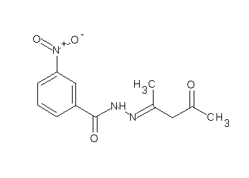 N'-(1-methyl-3-oxobutylidene)-3-nitrobenzohydrazide N'-(1-methyl-3-oxobutylidene)-3-nitrobenzohydrazide