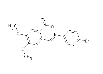 (4-bromophenyl)(4,5-dimethoxy-2-nitrobenzylidene)amine (4-bromophenyl)(4,5-dimethoxy-2-nitrobenzylidene)amine