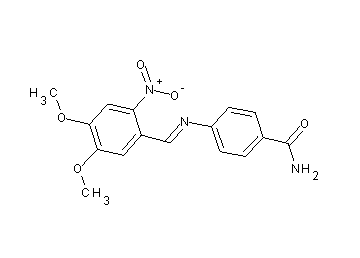 4-[(4,5-dimethoxy-2-nitrobenzylidene)amino]benzamide