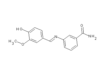 3-[(4-hydroxy-3-methoxybenzylidene)amino]benzamide