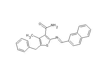 5-benzyl-4-methyl-2-[(2-naphthylmethylene)amino]-3-thiophenecarboxamide