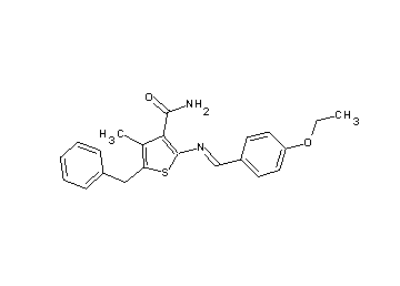 5-benzyl-2-[(4-ethoxybenzylidene)amino]-4-methyl-3-thiophenecarboxamide