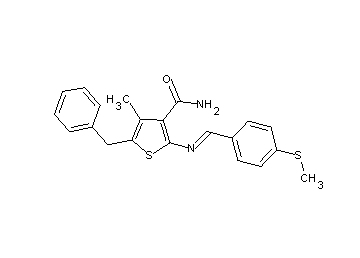 5-benzyl-4-methyl-2-{[4-(methylsulfanyl)benzylidene]amino}-3-thiophenecarboxamide