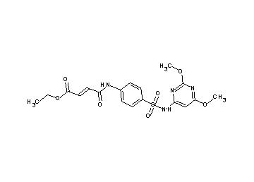 ethyl 4-[(4-{[(2,6-dimethoxy-4-pyrimidinyl)amino]sulfonyl}phenyl)amino]-4-oxo-2-butenoate
