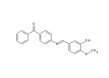 {4-[(3-hydroxy-4-methoxybenzylidene)amino]phenyl}(phenyl)methanone - Click Image to Close
