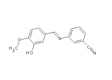 3-[(3-hydroxy-4-methoxybenzylidene)amino]benzonitrile - Click Image to Close