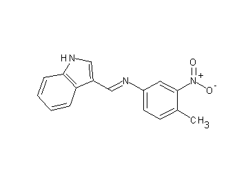 N-(1H-indol-3-ylmethylene)-4-methyl-3-nitroaniline