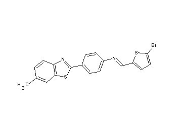 N-[(5-bromo-2-thienyl)methylene]-4-(6-methyl-1,3-benzothiazol-2-yl)aniline
