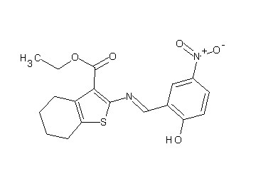 ethyl 2-[(2-hydroxy-5-nitrobenzylidene)amino]-4,5,6,7-tetrahydro-1-benzothiophene-3-carboxylate