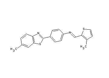 4-(6-methyl-1,3-benzothiazol-2-yl)-N-[(3-methyl-2-thienyl)methylene]aniline