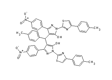 4,4'-[(4-methylphenyl)methylene]bis[1-[4-(4-methylphenyl)-1,3-thiazol-2-yl]-3-(4-nitrophenyl)-1H-pyrazol-5-ol]