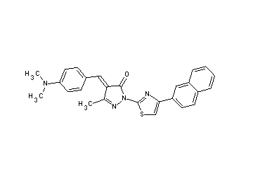 4-[4-(dimethylamino)benzylidene]-5-methyl-2-[4-(2-naphthyl)-1,3-thiazol-2-yl]-2,4-dihydro-3H-pyrazol-3-one