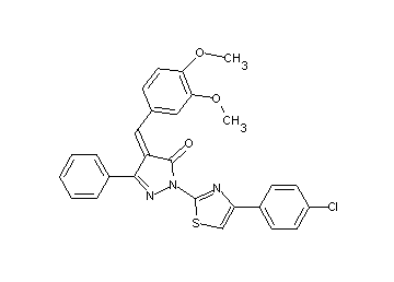 2-[4-(4-chlorophenyl)-1,3-thiazol-2-yl]-4-(3,4-dimethoxybenzylidene)-5-phenyl-2,4-dihydro-3H-pyrazol-3-one