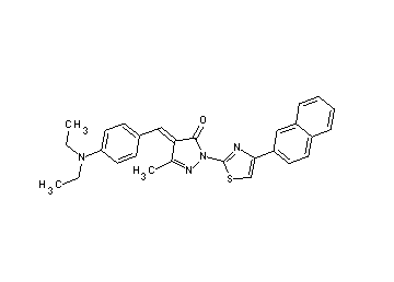 4-[4-(diethylamino)benzylidene]-5-methyl-2-[4-(2-naphthyl)-1,3-thiazol-2-yl]-2,4-dihydro-3H-pyrazol-3-one