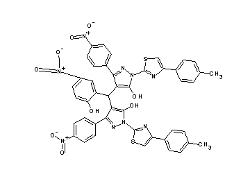 4,4'-[(2-hydroxy-5-nitrophenyl)methylene]bis[1-[4-(4-methylphenyl)-1,3-thiazol-2-yl]-3-(4-nitrophenyl)-1H-pyrazol-5-ol]