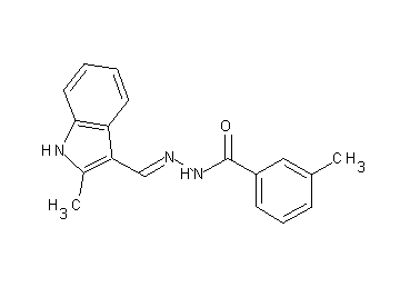 3-methyl-N'-[(2-methyl-1H-indol-3-yl)methylene]benzohydrazide