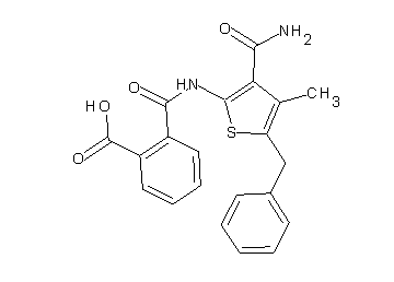 2-({[3-(aminocarbonyl)-5-benzyl-4-methyl-2-thienyl]amino}carbonyl)benzoic acid