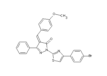 2-[4-(4-bromophenyl)-1,3-thiazol-2-yl]-4-(4-methoxybenzylidene)-5-phenyl-2,4-dihydro-3H-pyrazol-3-one