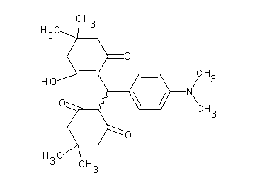 2-[[4-(dimethylamino)phenyl](2-hydroxy-4,4-dimethyl-6-oxo-1-cyclohexen-1-yl)methyl]-5,5-dimethyl-1,3-cyclohexanedione