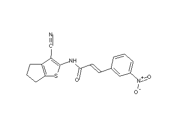 N-(3-cyano-5,6-dihydro-4H-cyclopenta[b]thien-2-yl)-3-(3-nitrophenyl)acrylamide