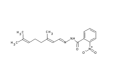 N'-(3,7-dimethyl-2,6-octadien-1-ylidene)-2-nitrobenzohydrazide