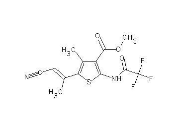 methyl 5-(2-cyano-1-methylvinyl)-4-methyl-2-[(trifluoroacetyl)amino]-3-thiophenecarboxylate