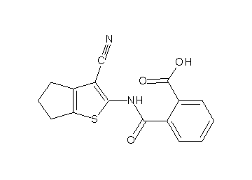 2-{[(3-cyano-5,6-dihydro-4H-cyclopenta[b]thien-2-yl)amino]carbonyl}benzoic acid