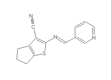 2-[(3-pyridinylmethylene)amino]-5,6-dihydro-4H-cyclopenta[b]thiophene-3-carbonitrile