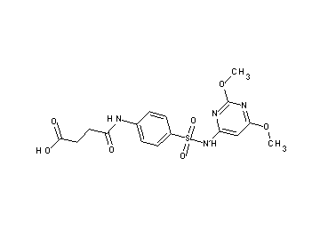 4-[(4-{[(2,6-dimethoxy-4-pyrimidinyl)amino]sulfonyl}phenyl)amino]-4-oxobutanoic acid