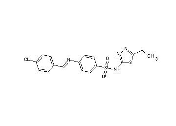 4-[(4-chlorobenzylidene)amino]-N-(5-ethyl-1,3,4-thiadiazol-2-yl)benzenesulfonamide