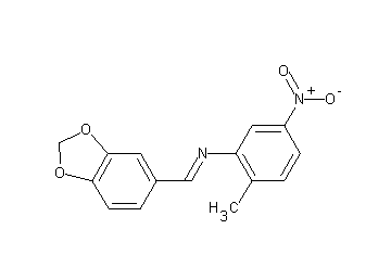 N-(1,3-benzodioxol-5-ylmethylene)-2-methyl-5-nitroaniline
